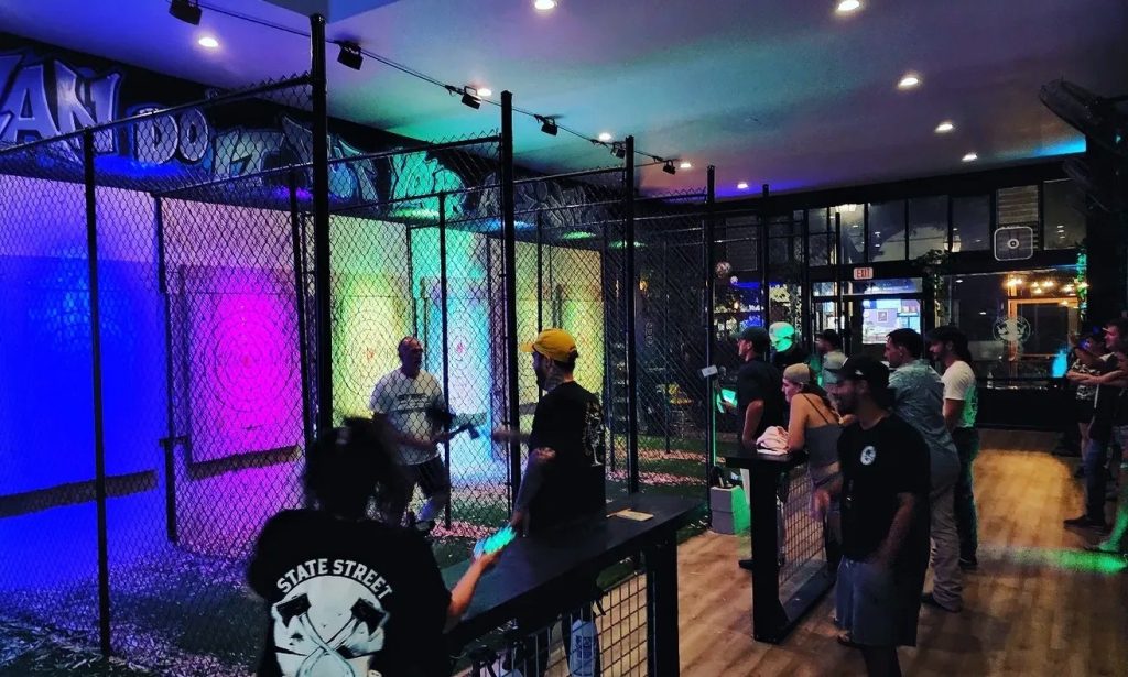 wide cages action shot